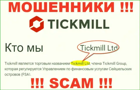 Опасайтесь интернет махинаторов Tick Mill - присутствие сведений о юридическом лице Tickmill Ltd не сделает их надежными