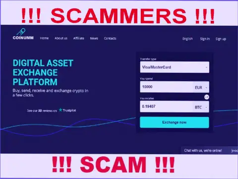 Coinumm crooks home page