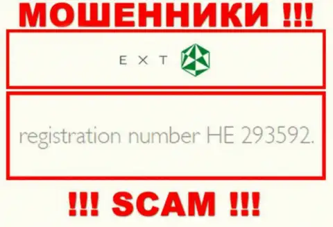 Номер регистрации Ексанте - HE 293592 от прикарманивания денежных вложений не спасает