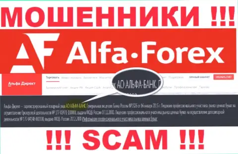 AO ALFA-BANK - это контора, которая управляет internet мошенниками Alfa Forex