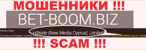 Юридическим лицом, управляющим internet-мошенниками Bet-Boom Biz, является Hillside (New Media Cyprus) Limited