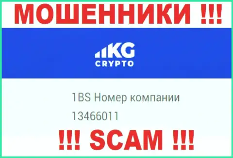 Номер регистрации компании CryptoKG, Inc, в которую кровно нажитые советуем не перечислять: 13466011