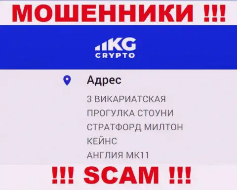 Не советуем взаимодействовать с мошенниками CryptoKG Com, они показали фиктивный адрес