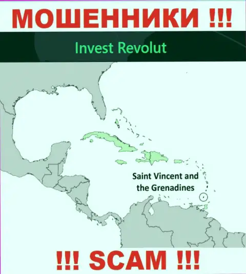 Инвест-Револют Ком базируются на территории - Kingstown, St Vincent and the Grenadines, остерегайтесь совместной работы с ними