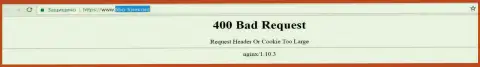 Официальный сайт брокера FIBO Group несколько суток вне доступа и показывает - 400 Bad Request